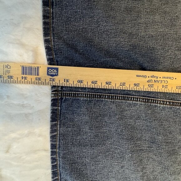 Women's 12 Christopher & Banks Long Denim Skirt Back Slit Cotton Blend - Picture 11 of 12